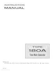 Tektronix 180A Instruction Manual