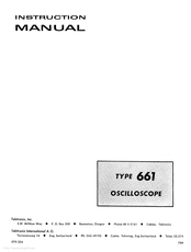 Tektronix 661 Instruction Manual