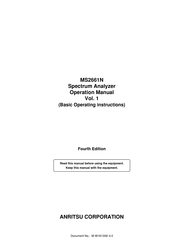 Anritsu MS2661N Operation Manual