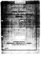 RCA AR-8506-B Instruction Book