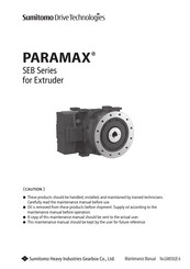 Sumitomo Drive Technologies PARAMAX SEB Series Manual