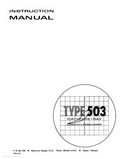 Tektronix 503 Instruction Manual