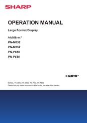 Sharp MultiSync PN-M552 Operation Manual