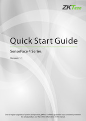 ZKTeco SenseFace 4 Series Quick Start Manual