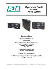 AEM P139-HD Operator's Manual