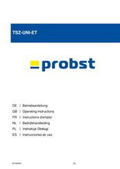 probst TSZ-UNI-ET Operating Instructions Manual