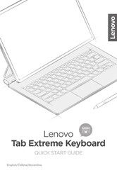 Lenovo Tab Extreme Keyboard KB818U Quick Start Manual