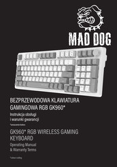 MAD DOG GK960 Series Operating Manual & Warranty