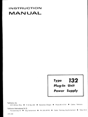 Tektronix 132 Instruction Manual