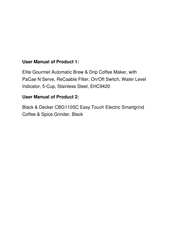 Elite Gourmet EC812 Instruction Manual
