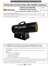 Mr. Heater MH170QFAVT Operating Instructions And Owner's Manual