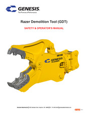 Genesis RAZER GDT 290 Safety & Operator Manual
