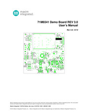 Maxim Integrated 71M6541 User Manual