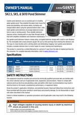 Little Giant 14940171 Owner's Manual