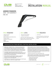 DV8 OFFROAD FDGL-09 Installation Manual