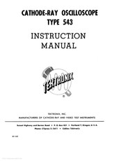 Tektronix 543 Instruction Manual