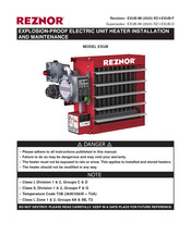 Reznor EXUB3AK7E Installation And Maintenance Manual