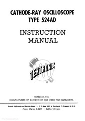 Tektronix 524AD series Instruction Manual