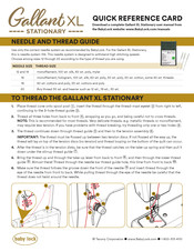 Baby Lock BLGT18STA Quick Reference Card