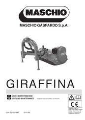 MASCHIO GASPARDO GIRAFFINA 120 Use And Maintenance