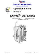 Kaivac Monster Janitorial KV1215 Operator's & Parts Manual