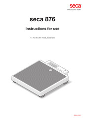 Seca 876 Instructions For Use Manual