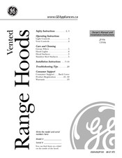 GE Appliances CV936 Owner's Manual And Installation Instructions