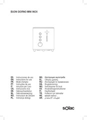 SOLAC BUON GIORNO MINI INOX Instructions For Use Manual