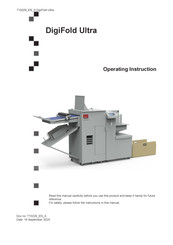 Plockmatic DigiFold Ultra Operating Instructions Manual