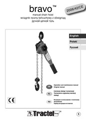 Tractel Group BRAVO Operation And Maintenance Manual