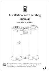 OMEGA AIR WOS-20 Installation And Operating Manual