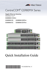 Allied Telesis CentreCOM GS980MX/52PSm Quick Installation Manual