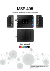 RGBlink MSP 405premier User Manual