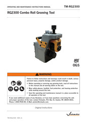 Victaulic RG2300 Operating And Maintenance Instructions Manual