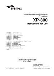 SYSMEX XP Series Instructions For Use Manual