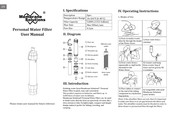 Membrane Solutions Personal Water Filter User Manual