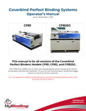 COVERBIND CPB2SG Operator's Manual