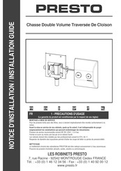 Presto 18720 Installation Manual