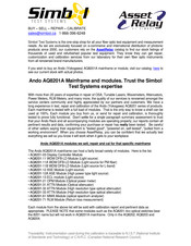 ANDO ELECTRIC AQ8201 Series Instruction Manual