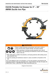 Victaulic CG336 Operating And Maintenance Instructions Manual