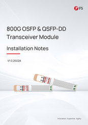 FS OSFP-DR4-800G-FL Installation Notes