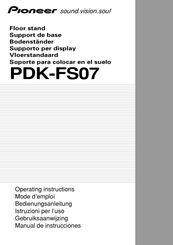 Pioneer PDK-FS07 Operating Instructions Manual