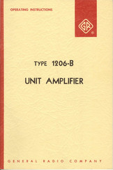 GENERAL RADIO COMPANY 1206-B Operating Instructions Manual