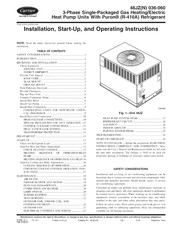 Carrier 48JZ036-060 Installation, Start-Up, And Operating Instructions Manual