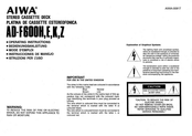 Aiwa AD-F600E Operating Instructions Manual