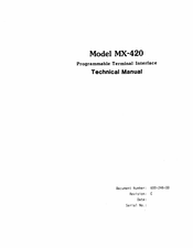ZETACO MX-420 Technical Manual