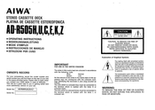 Aiwa AD-R505E Operating Instructions Manual