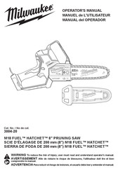 Milwaukee M18 FUEL HATCHET 3004-20 Operator's Manual