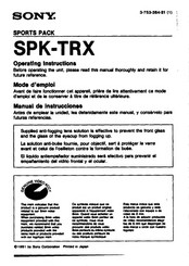 Sony SPK-TRX Operating Instructions Manual
