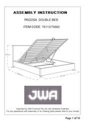 JWA PAGOSA 76113 Assembly Instruction Manual